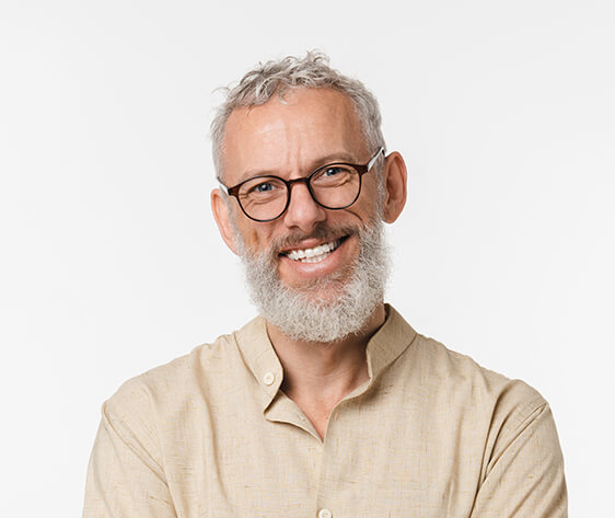 older man smiling